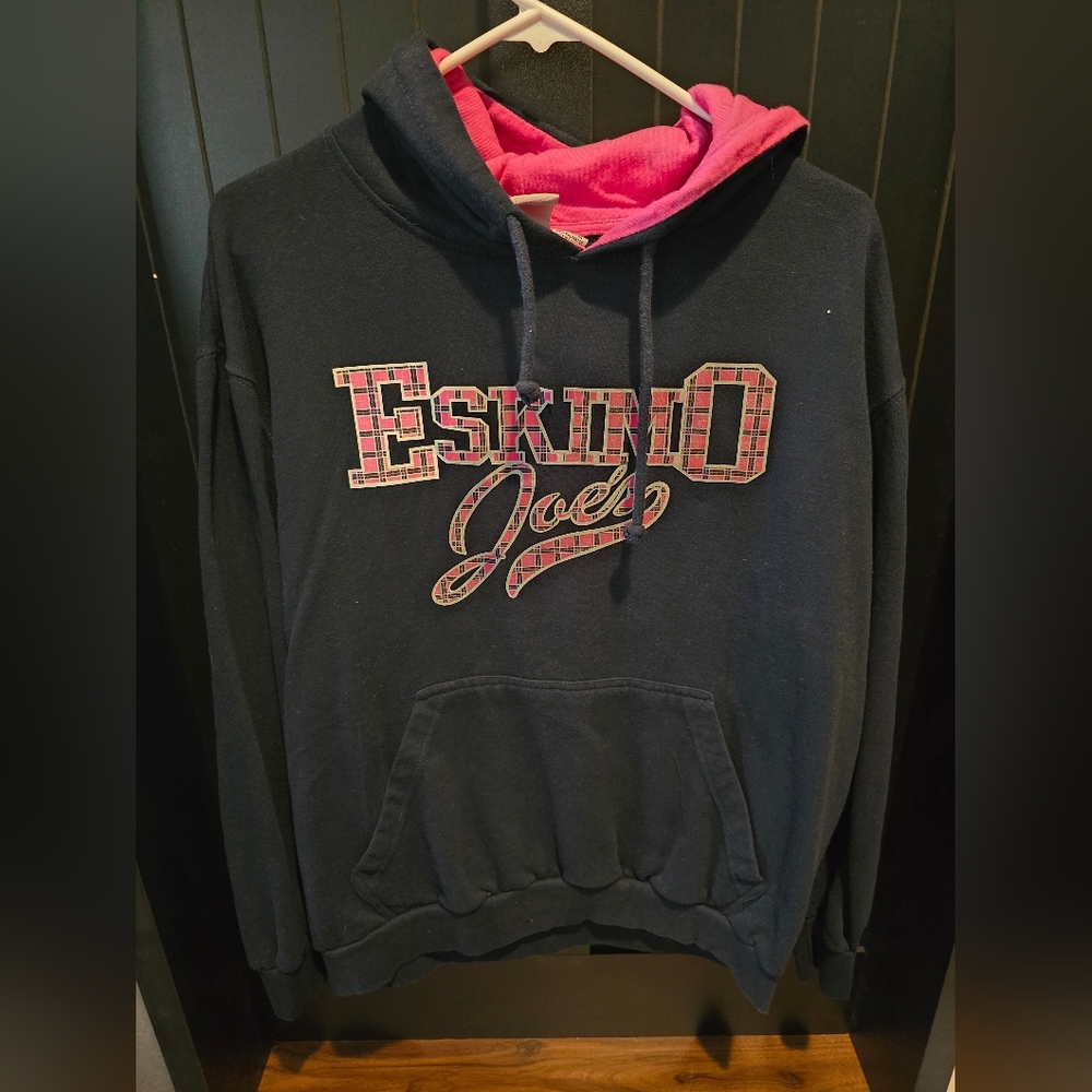 Eskimo Joe's Navy and Pink Hoodie